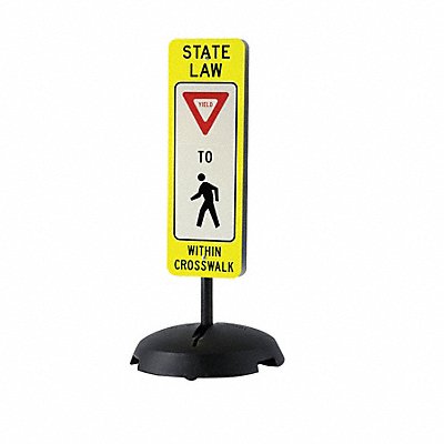 Traffic Sign with Base 36 H 12 W Al
