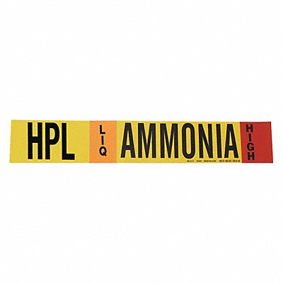 Ammonia Pipe Marker HPL 8In and Above