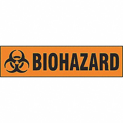 Biohazard Cabinet Label 7 in H 24 in W