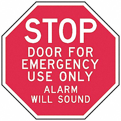 Emergency Exit Sign 12 x 12 Aluminum