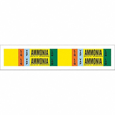 Ammonia Pipe Mrker IIAR 1 to 2-1/2In PK4