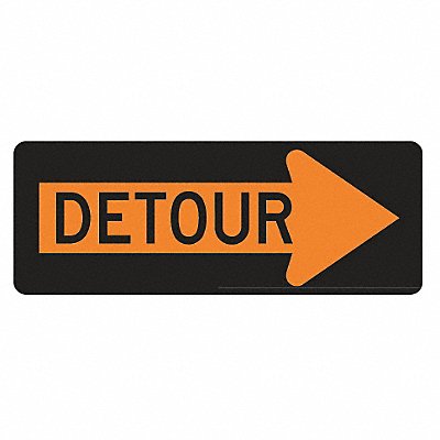 Detour Sign 18 H 48 W Aluminum
