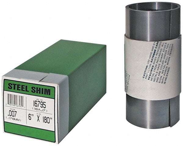 Precision Brand 17972 Metal Shim Stock: Roll, 260 Brass