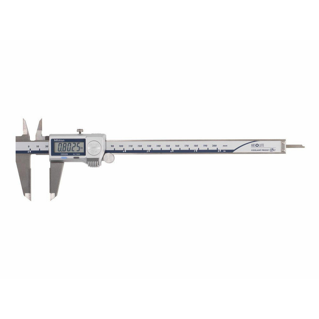 Mitutoyo 500-764-20CAL Electronic Caliper: 300.00 mm/12", ±0.0100 mm/±0.0005" Resolution, ±0.03 mm/±0.0015" Accuracy, Calibrated, Data Output, Stainless Steel Jaws