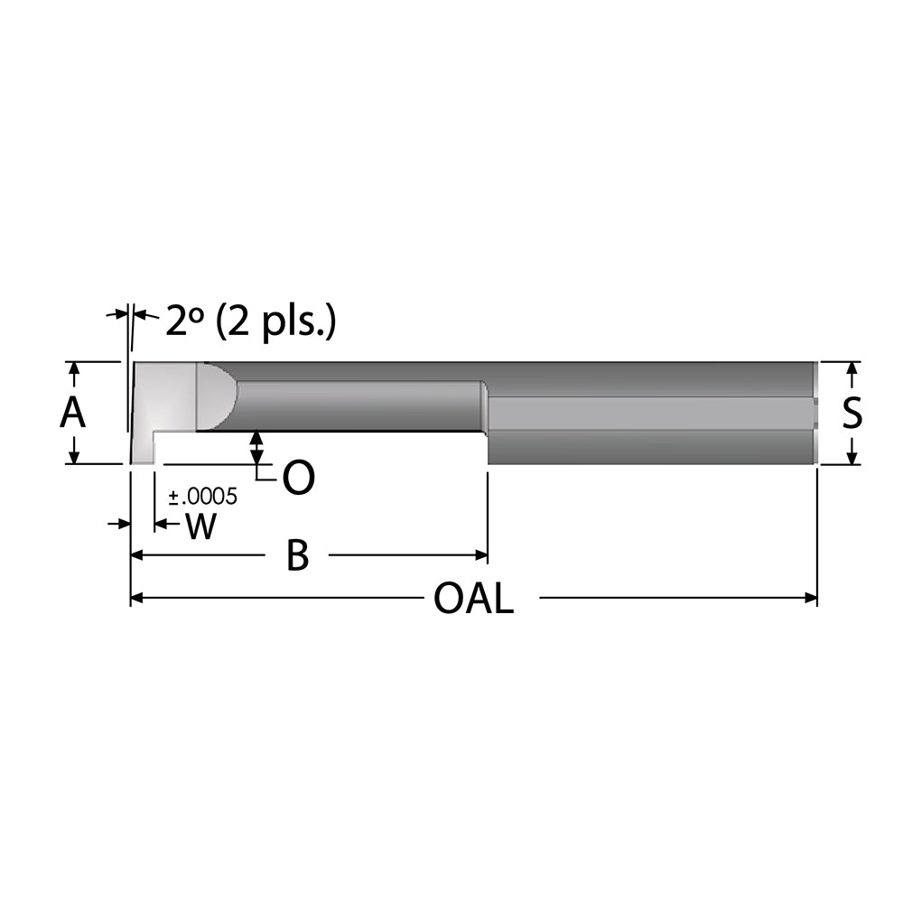 Scientific Cutting Tools GT061-6A Grooving Tool: Right Hand, 1/8" Shank Dia, 0.0620" Groove Width