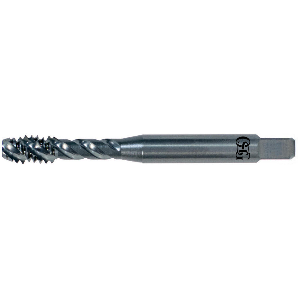 OSG 2906400 Spiral Flute Tap: #4-40, UNC, 3 Flute, Modified Bottoming Chamfer, 2B/3B Class of Fit, Vanadium High-Speed Steel, Bright/Uncoated Finish
