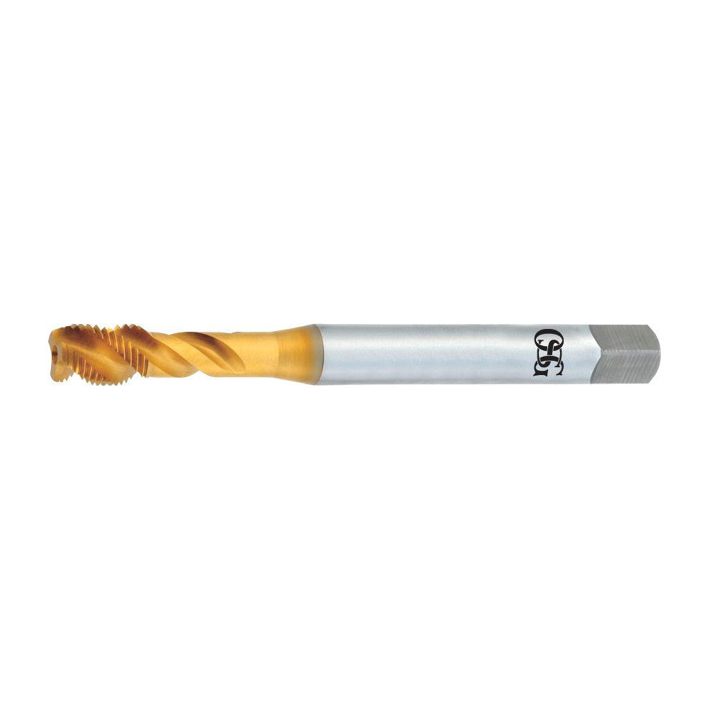 OSG 2391005 Spiral Flute Tap: M6x1, Metric Coarse, 3 Flute, Modified Bottoming Chamfer, 6H Class of Fit, Vanadium High-Speed Steel, TiN Finish