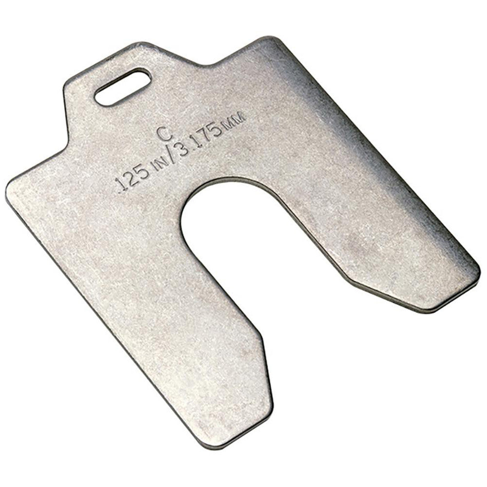 Maudlin Products MSB-250-SS Metal Shim Stock: Slotted, 0.2500" Thick, 3" Long, 3" Wide, Stainless Steel