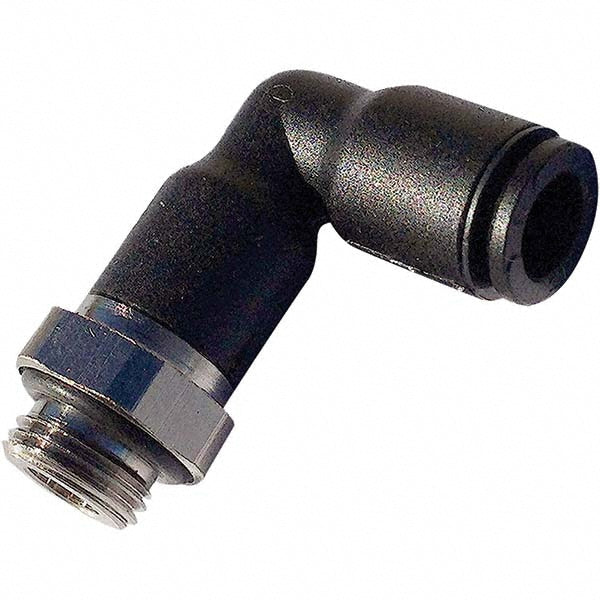 Legris 3169 56 20 Push-to-Connect 90 deg Extended Elbow: #10-32 UNF, 1/4" Tube OD