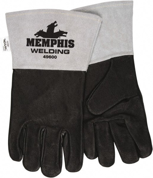 MCR Safety 49600M Welding Gloves: Red Ram Size Medium, Pigskin Leather, Pair