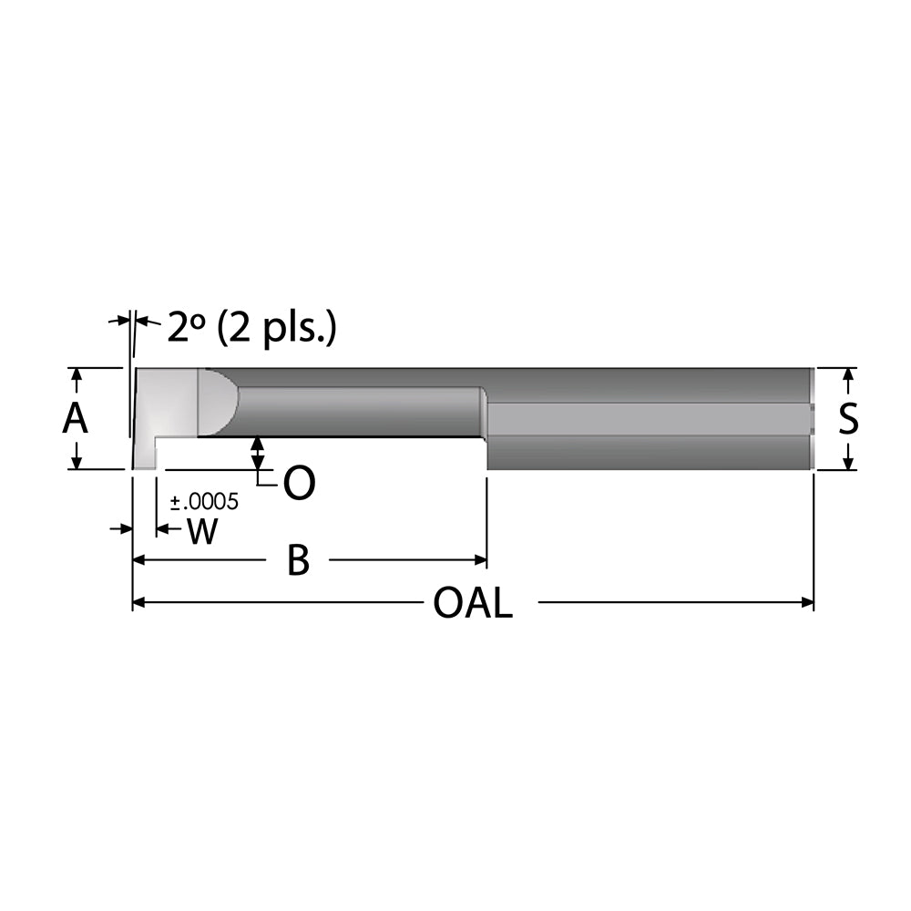 Scientific Cutting Tools GT093-20 Grooving Tool: Right Hand, 1/2" Shank Dia, 0.0940" Groove Width