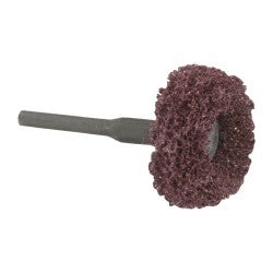 Superior Abrasives A018835 Mounted Satin Disc Buffing Wheel: 1-1/2" Dia, 1" Thick, 1/8" Shank Dia (Pack of 10)