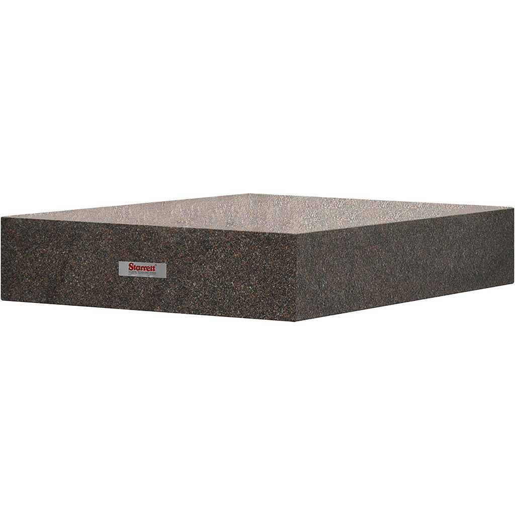 Starrett 88803 Inspection Surface Plate: 12" Wide, 8" Long, 2" Thick, Granite, No Ledge, Grade A