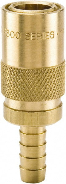 Parker PC206 Hydraulic Hose Barb Straight Coupler: 3/8" Hose ID, 200 psi