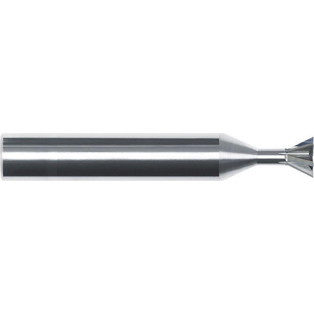 Internal Tool 86-1110 Dovetail Cutters; Included Angle: 60; Cutter Diameter (Inch): 3/8; Cutter Diameter (Decimal Inch): 0.3750; Cutting Width (Decimal Inch): 0.0800; Cutter Material: Solid Carbide; Weldon Flat: No