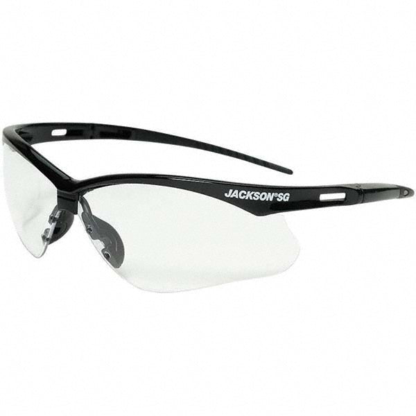 Jackson Safety 50001 Safety Glasses: Anti-Fog & Scratch-Resistant, Polycarbonate, Clear Lenses, Full-Framed