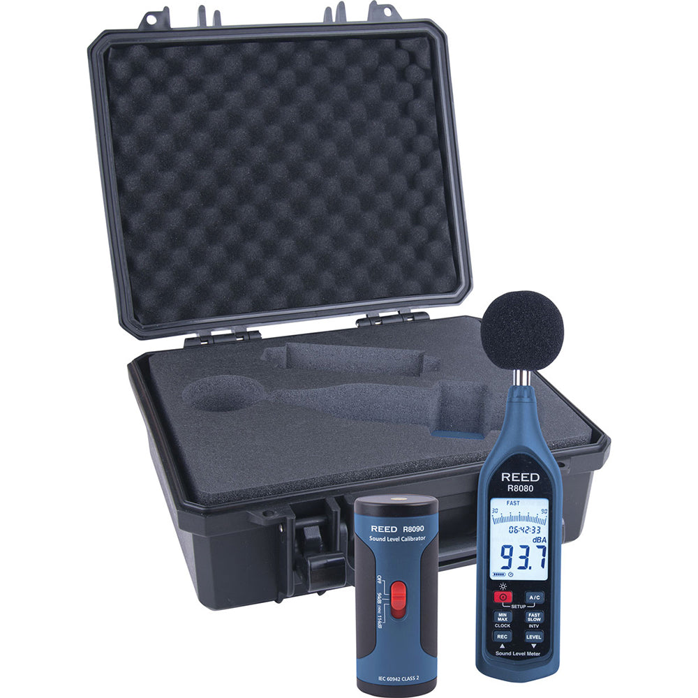 REED Instruments R8080-KIT Sound Meter: A & C Frequency Weight, LCD Display