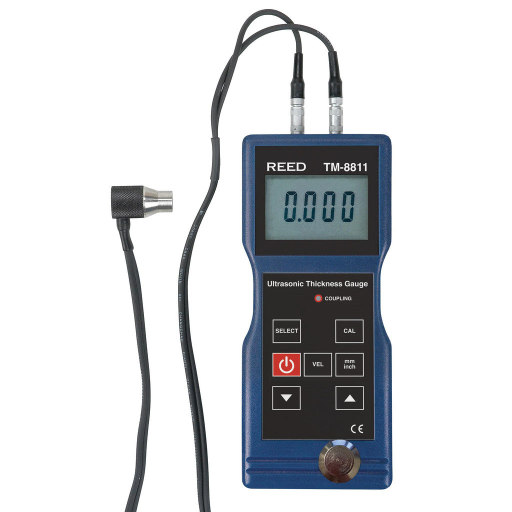 REED Instruments TM-8811 Electronic Thickness Gages; Minimum Measurement (mm): 0.05 in; 1.5 mm; Minimum Measurement (Decimal Inch): 0.05 in; 1.5 mm; Maximum Measurement: 200 mm; 7.9 in; Maximum Measurement (Inch): 200 mm; 7.9 in