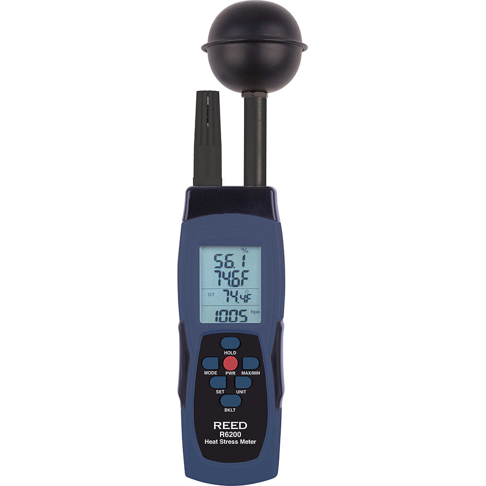 REED Instruments R6200 Thermometer/Hygrometers & Barometers; Minimum Relative Humidity (%): 5; Maximum Relative Humidity (%): 95.00; Minimum Temperature (C): 0.00; Minimum Temperature (F): 32.000; Maximum Temperature (C): 50.00