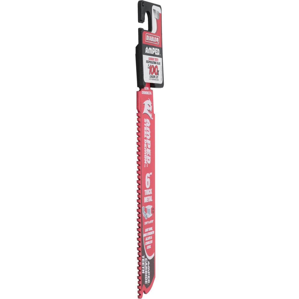 DIABLO DS0608CFA AMPED Steel Demon Reciprocating Saw Blade: 0.049" Wide, Carbon Steel
