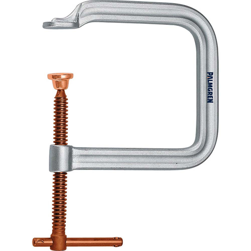Palmgren 9629234 C-Clamp: 4" Max Opening, 6-1/4" Throat Depth, Regular-Duty