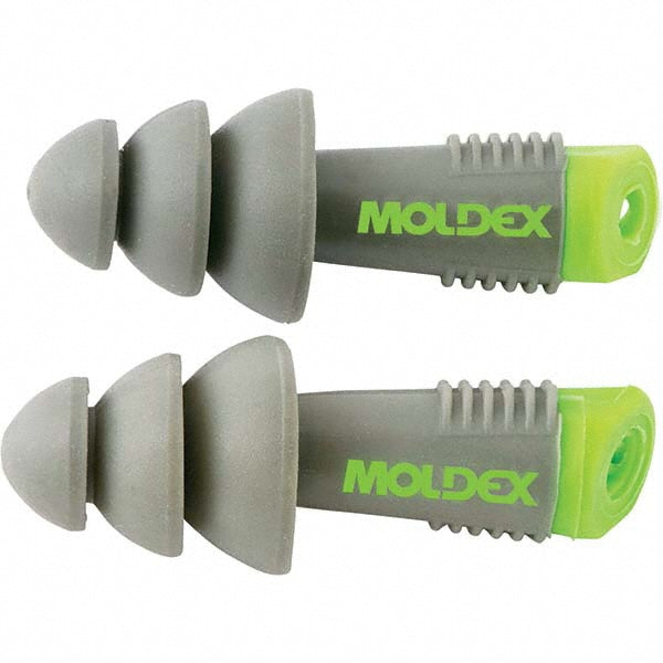 Moldex 6430 Earplugs: 27 dB, Thermoplastic Elastomer, Flanged, Push-In, Uncorded, n-Metal Detectable
