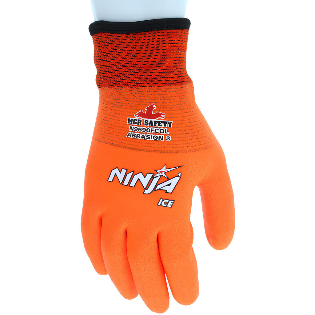 MCR Safety N9690FCOL Cut, Puncture & Abrasion-Resistant Gloves: Ninja Ice N9690FCO, Cut A3, Puncture 2, Abrasion 3, 15 ga, Size Large