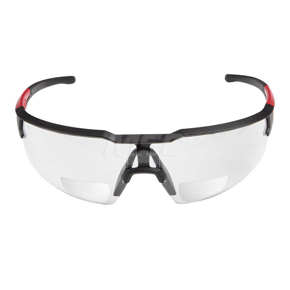 Milwaukee Tool 48-73-2205 Safety Glasses: +2.00 Magnified Clear Anti-Scratch Lenses, Polybag