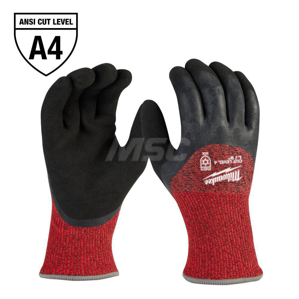 Milwaukee Tool 48-73-7942 Cut & Abrasion-Resistant Gloves: Milwaukee 48-73, Cut A4, Puncture 0, Abrasion 3, 15 ga, Size Large