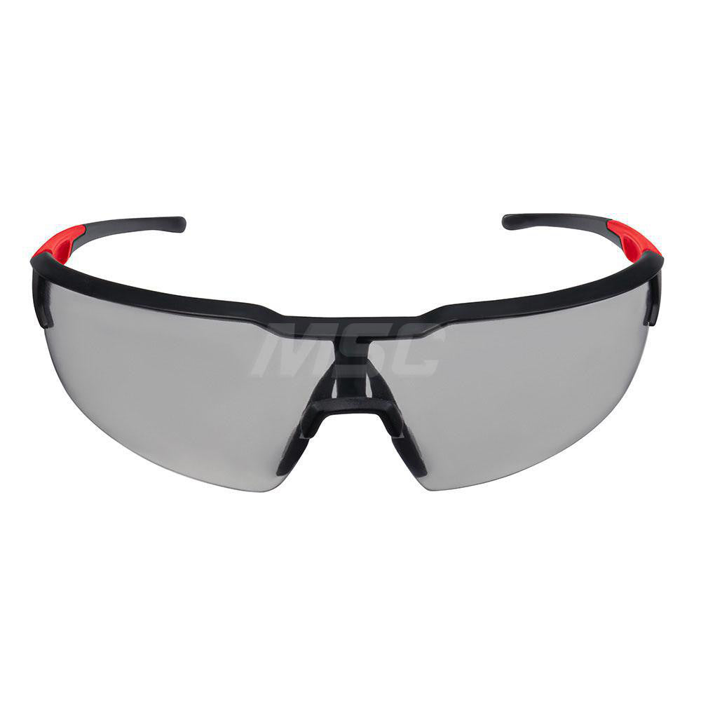 Milwaukee Tool 48-73-2106 Safety Glasses: Scratch-Resistant, Plastic, Gray Lenses, Half-Framed