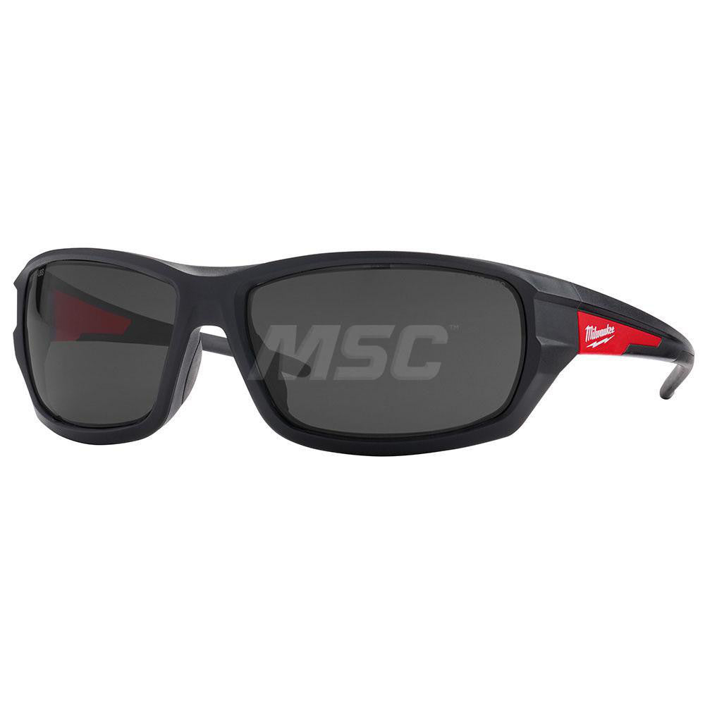 Milwaukee Tool 48-73-2026 Safety Glasses: Anti-Fog & Scratch-Resistant, Plastic, Black Lenses, Full-Framed