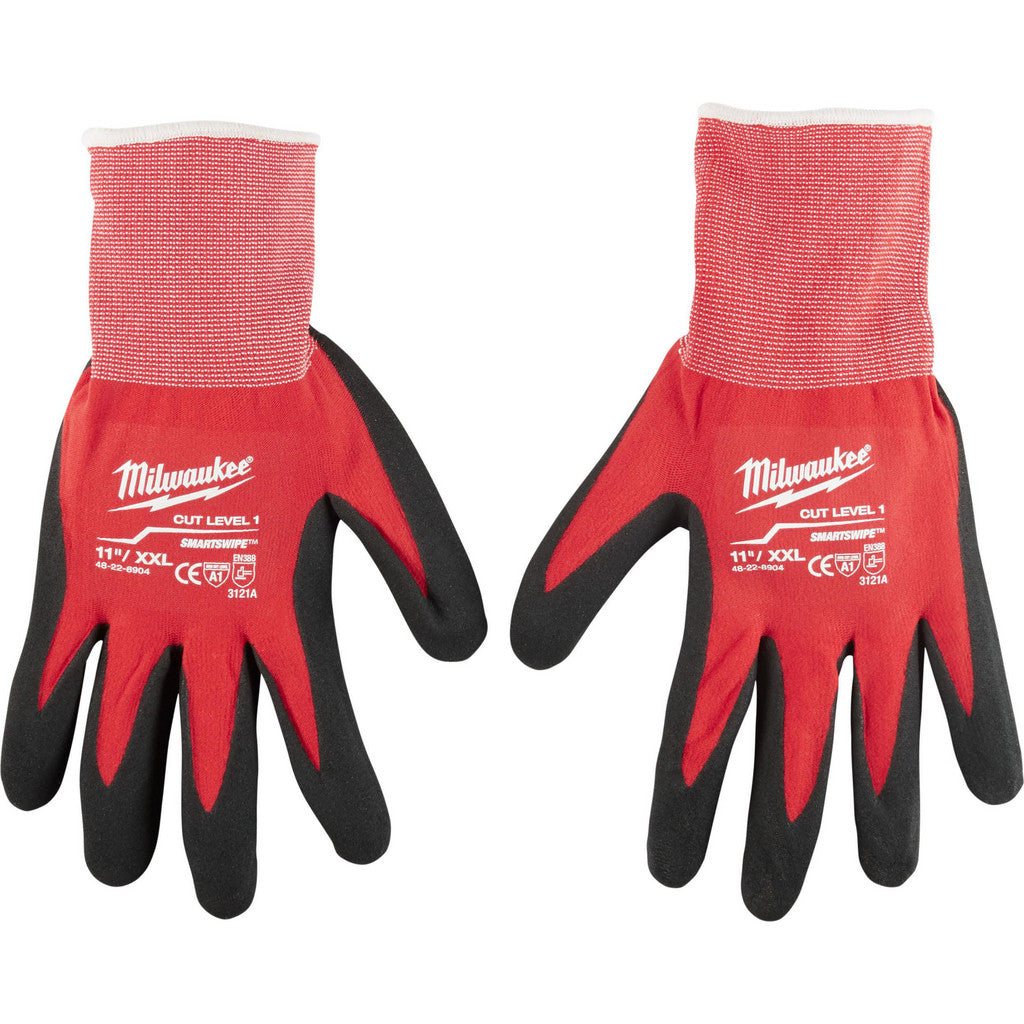 Milwaukee Tool 48-22-8904 Cut Level 1 Nitrile Dipped Gloves, 2XL