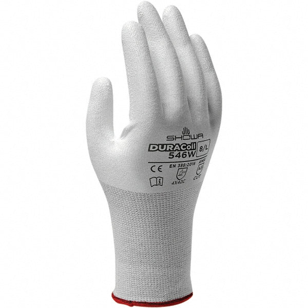 SHOWA 546WM-07 Cut, Puncture & Abrasive-Resistant Gloves: Size M, ANSI Cut A3, ANSI Puncture 2, Polyurethane, ATA & HPPE Blend