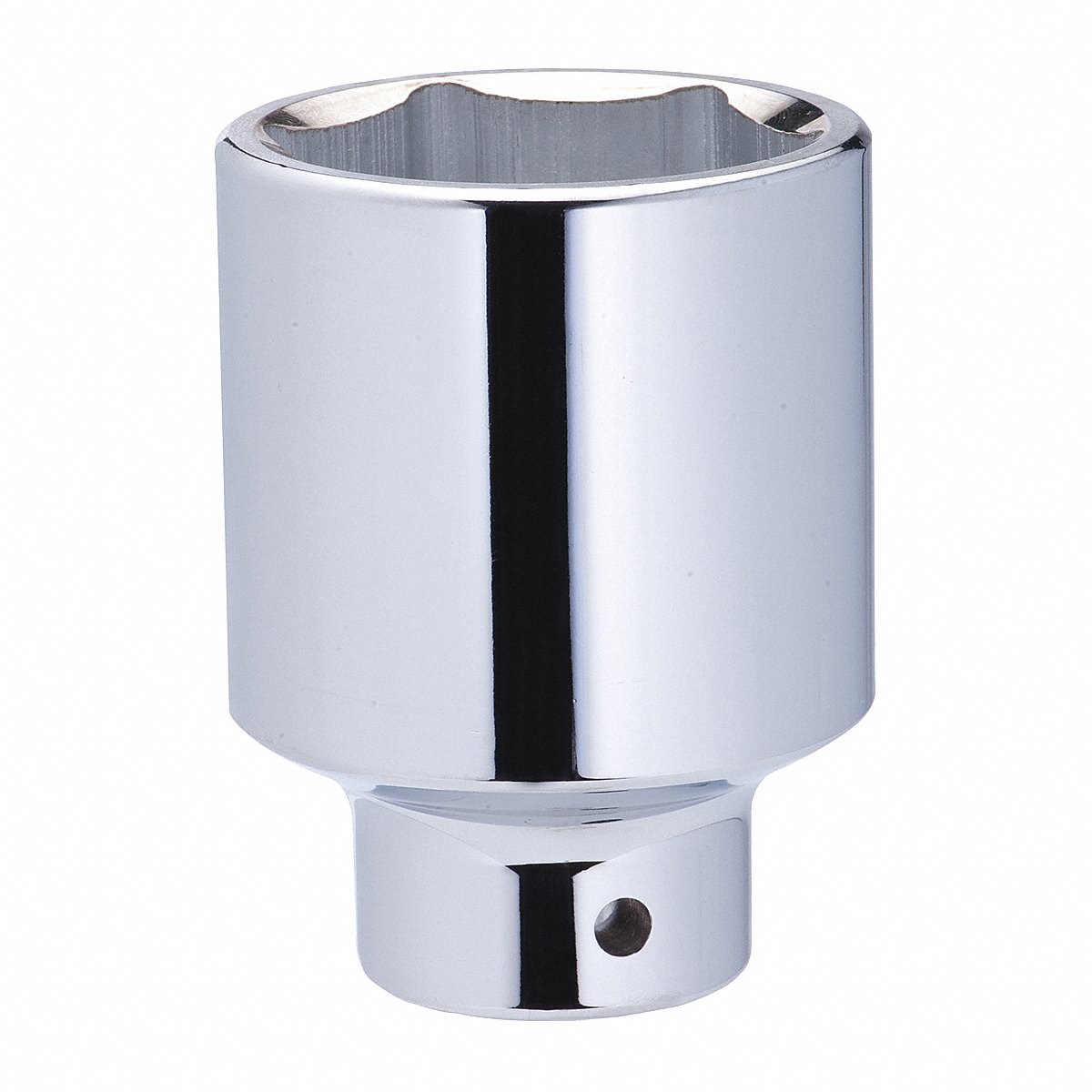 Westward Socket, Steel, 6-Point, 21/16 in Chrome 0.75 in (10E315)