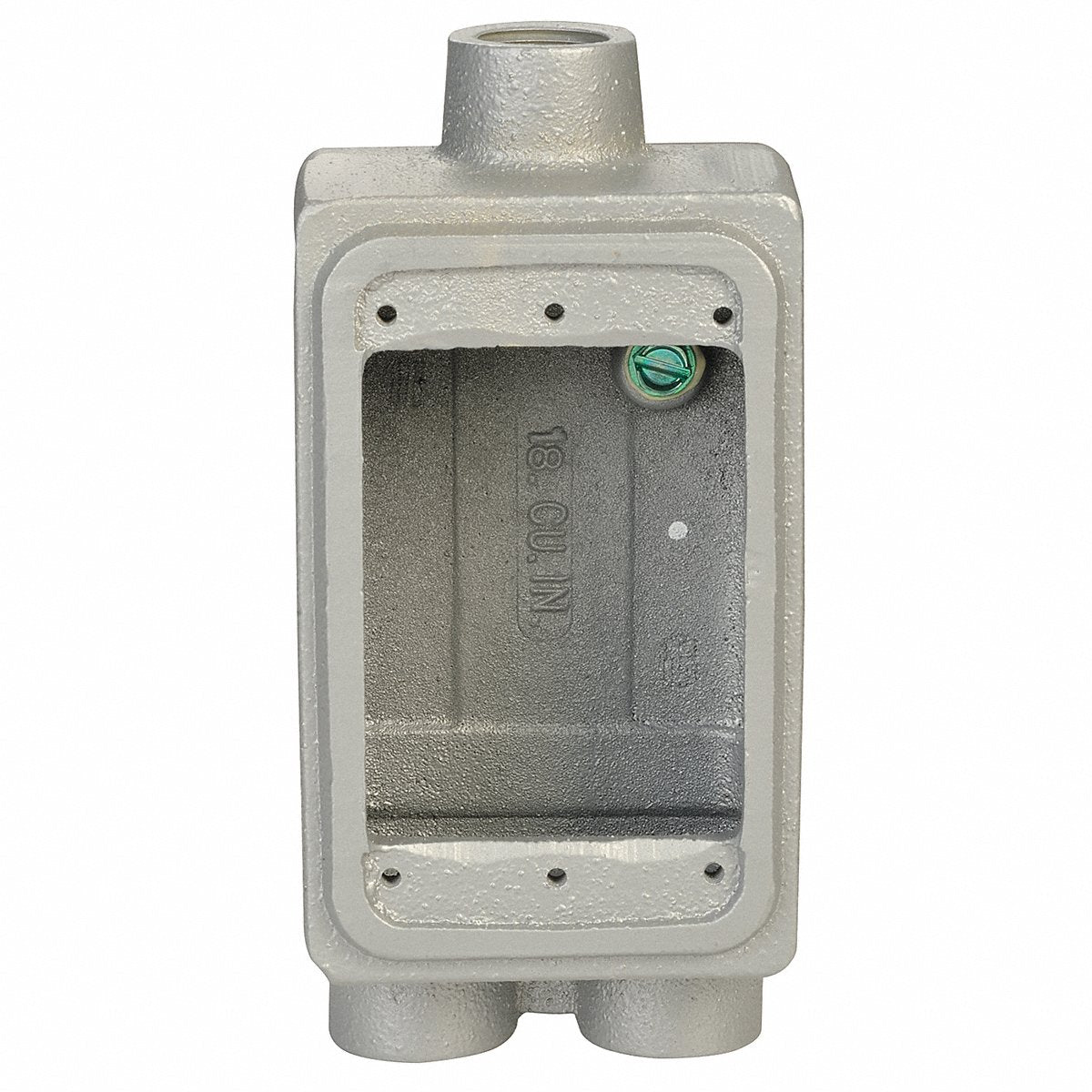Appleton Electric Weatherproof Box, 1Gang, 3Inlet, 25Cu. In, 3In (FDCC-1-50)