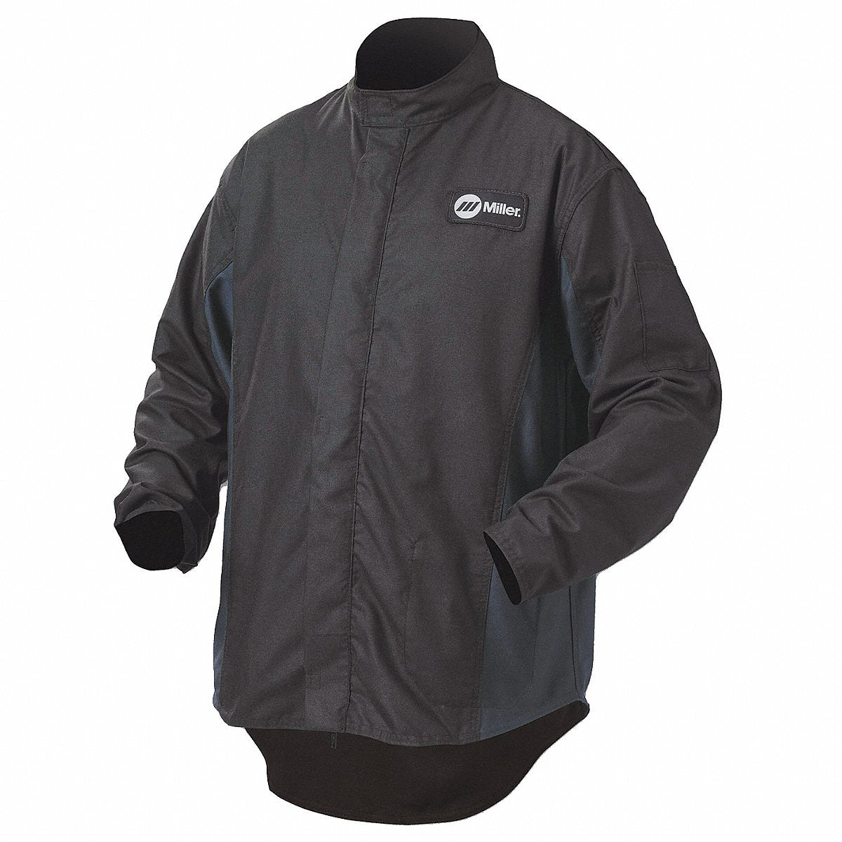 Miller Electric Welding Jacket, Xl, 30", Black/Navy, 30" (247117)