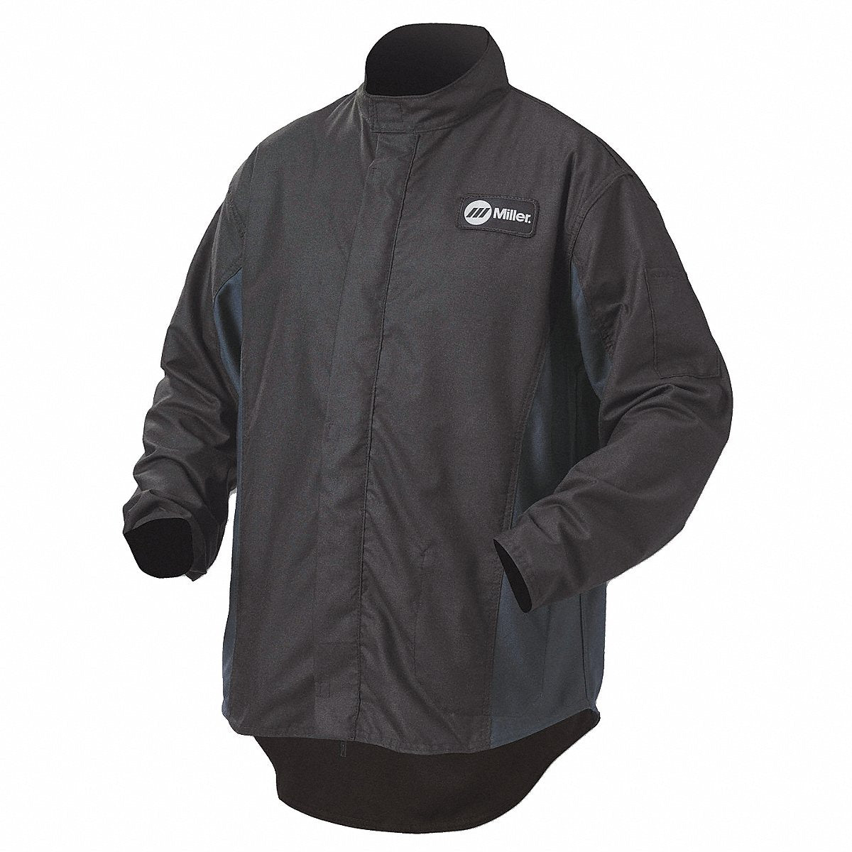 Miller Electric Welding Jacket, 2Xl, 30", Black/Navy, 30" (247118)