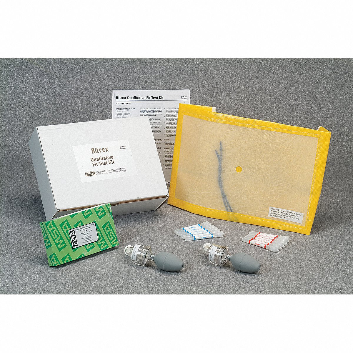 Msa Fit Testing Kit, Bitrex, Includes Hood (697444)