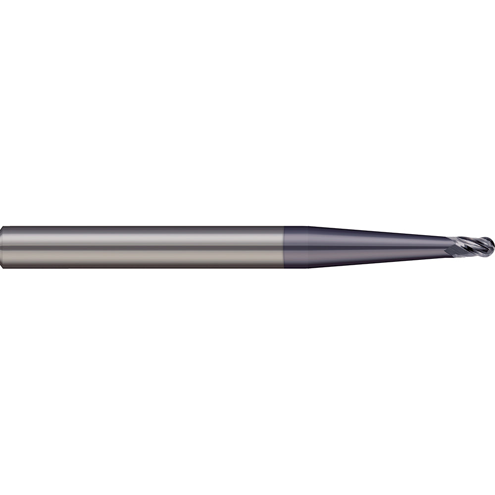 Micro 100 BEM-125-04X Ball End Mill: 1/8" Dia, 1/2" LOC, 4 Flute, Solid Carbide
