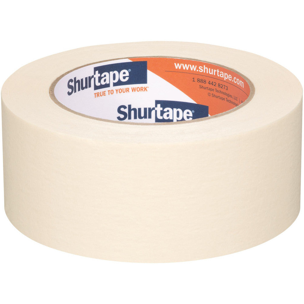 Shurtape 120407 CP 105 General Purpose Grade, Medium-High Adhesion Masking Tape, Natural, 4.2 mil, 48 mm x 55 m