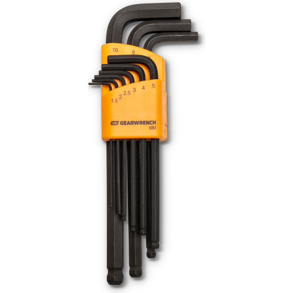 GEARWRENCH 83521 Hex Key Sets; Tool Type: Hex; Handle Type: L-Handle; Measurement Type: Metric; Hex Size Range (mm): 1.5 - 10; UNSPSC Code: 27111710