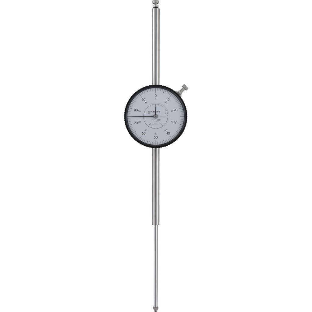 Mitutoyo 3428A-19 Dial Drop Indicator: 4.0000" Max Measurement, 0-100 Dial Reading, +/-0.005" Accuracy