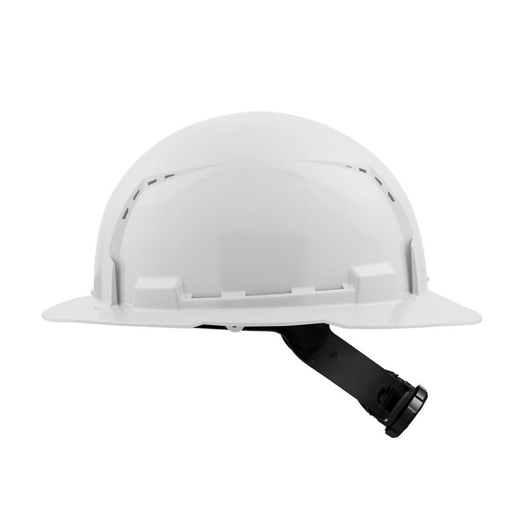 Milwaukee Tool 48-73-1201 BOLT White Front Brim Vented Hard Hat with 4pt Ratcheting Suspension, Type 1, Class C
