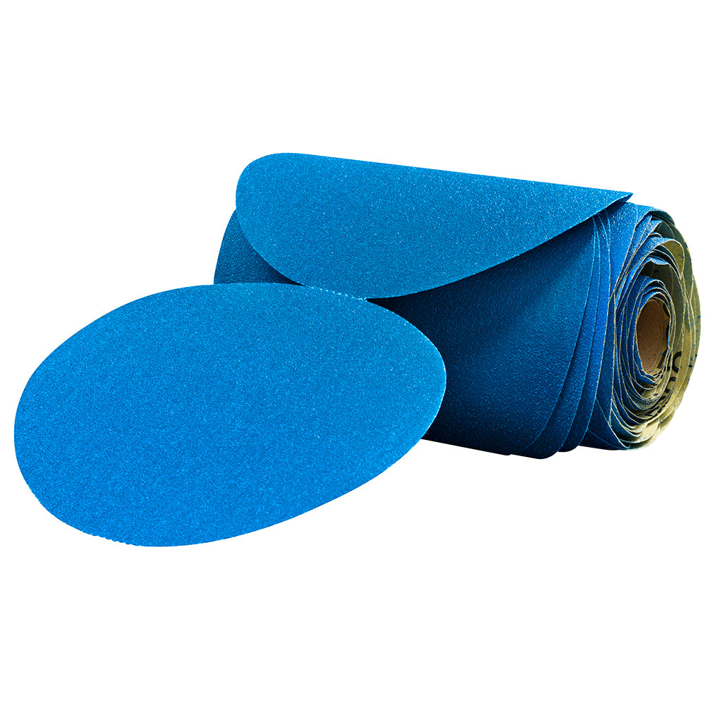 3M 7100098229 6" Dia PSA Disc Roll: 40 Grit, Ceramic Alumina