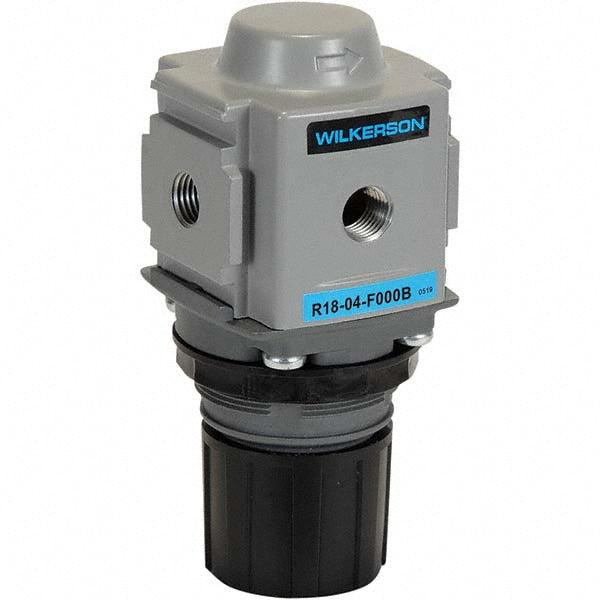 Wilkerson R18-03-F000B Compressed Air Regulator: 3/8" NPT, 300 Max psi, Compact