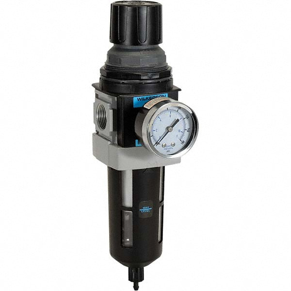 Wilkerson B28-06-FKG0B FRL Combination Unit: 3/4 NPT, Standard, 1 Pc Filter/Regulator with Pressure Gauge