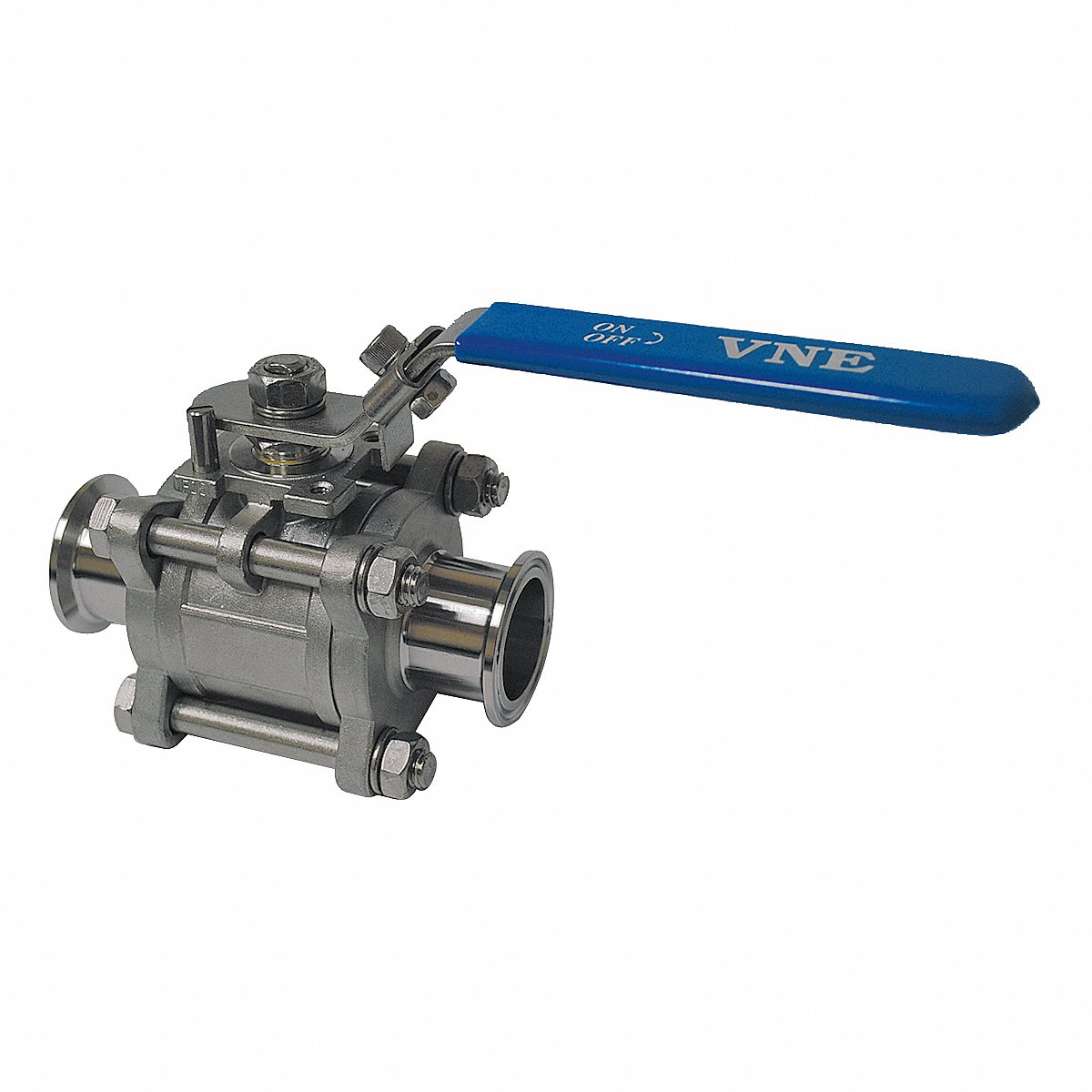 VNE Manual 2-Way Ball Valve Clamp, 316 Stainless Steel (EG90CC-62.0)