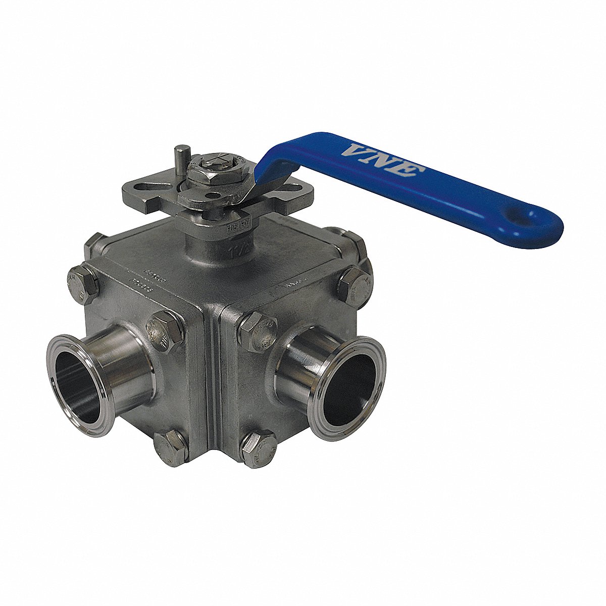 VNE Manual 3-Way Ball Valve 1 316 Stainless Steel (EG93CCC-61.0-T)