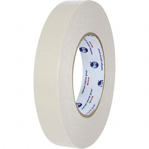 Intertape DCT101A004855 White Double-Sided Paper Tape: 48 mm Wide, 55 m Long, 3.2 mil Thick, Acrylic Adhesive