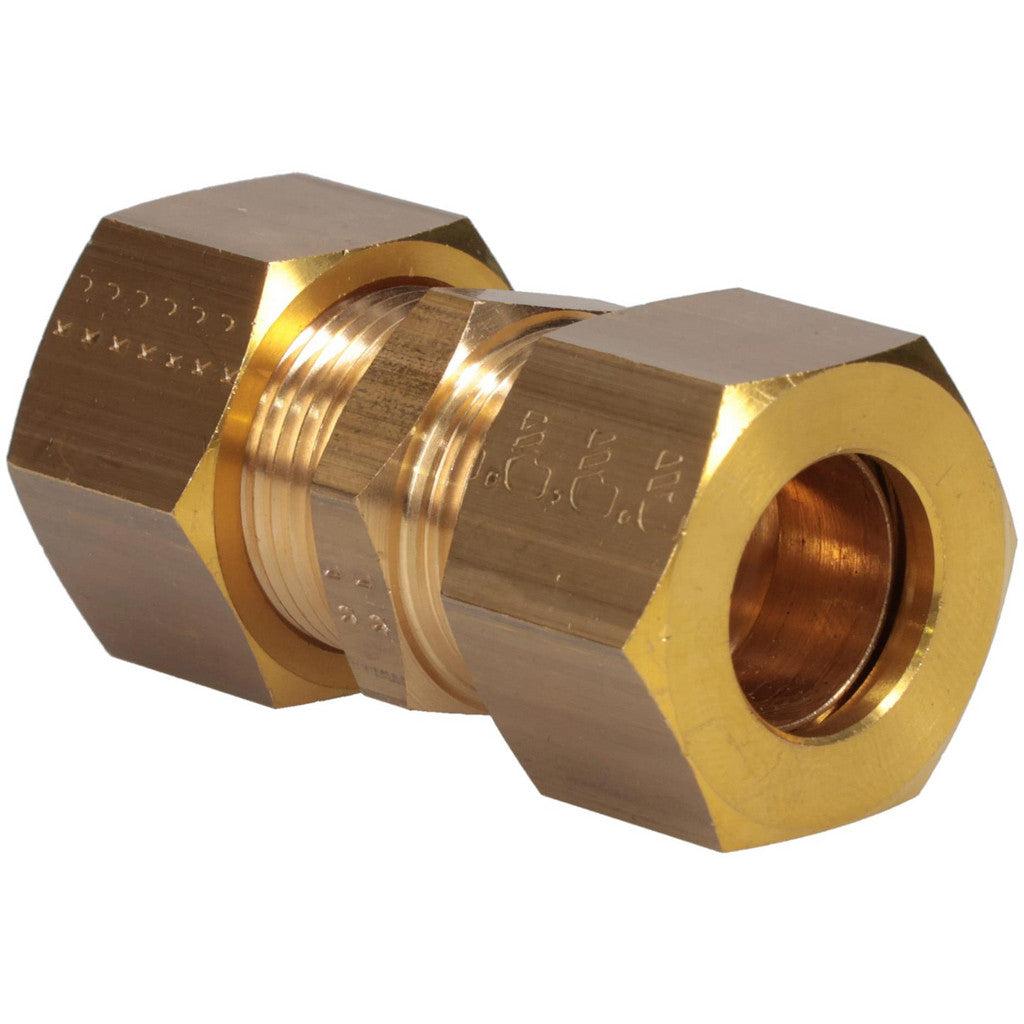 Legris 0106 16 00 Compression Tube Union: 18 mm Tube OD, Tube OD x Tube ID